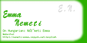 emma nemeti business card